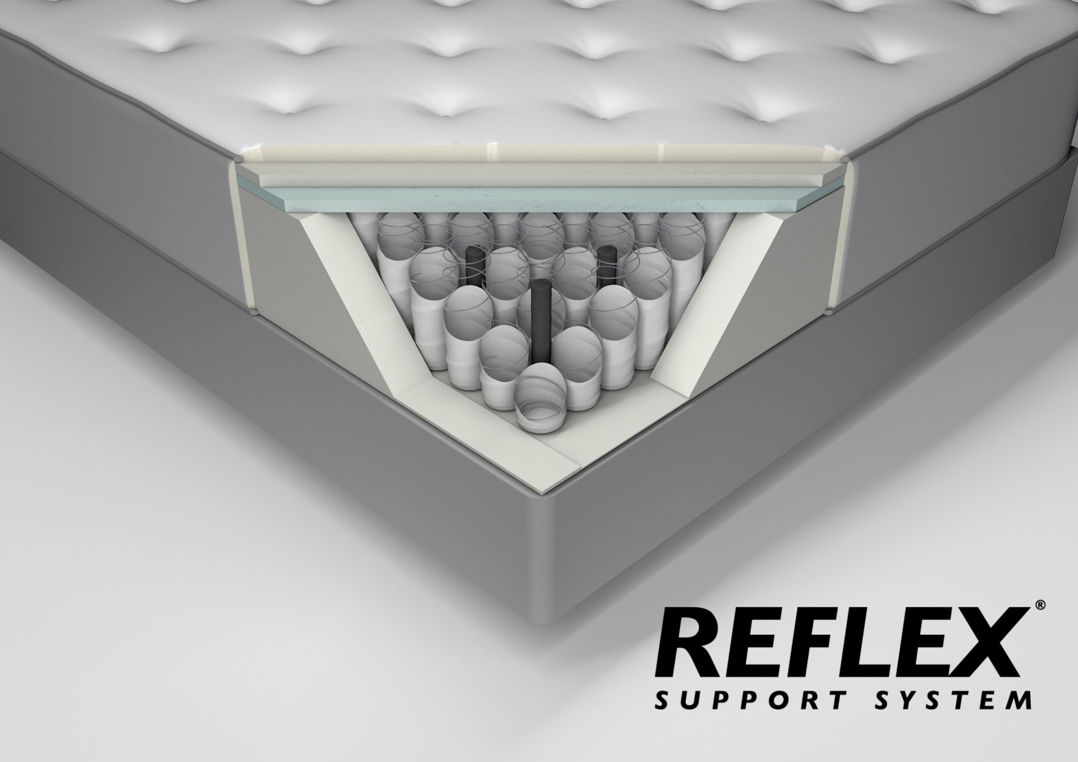 Reflex support system cutaway